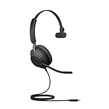 Jabra Evolve2 40 SE - Kabelgebundenes Mono-Headset mit Geräuschunterdrückung und 3-Mikrofon-Technologie - USB-C-Kabel - Mit allen führenden Unified Communications-Plattformen kompatibel - Schwarz