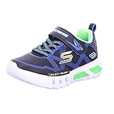 Skechers Jungen Flex-glow-90542l Sneaker, Schwarz Black Blue Lime Bblm, 33 EU