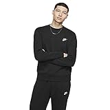 Nike Herren M NSW CLUB CRW BB 804340 Long Sleeved T-shirt, schwarz (black/White), XL