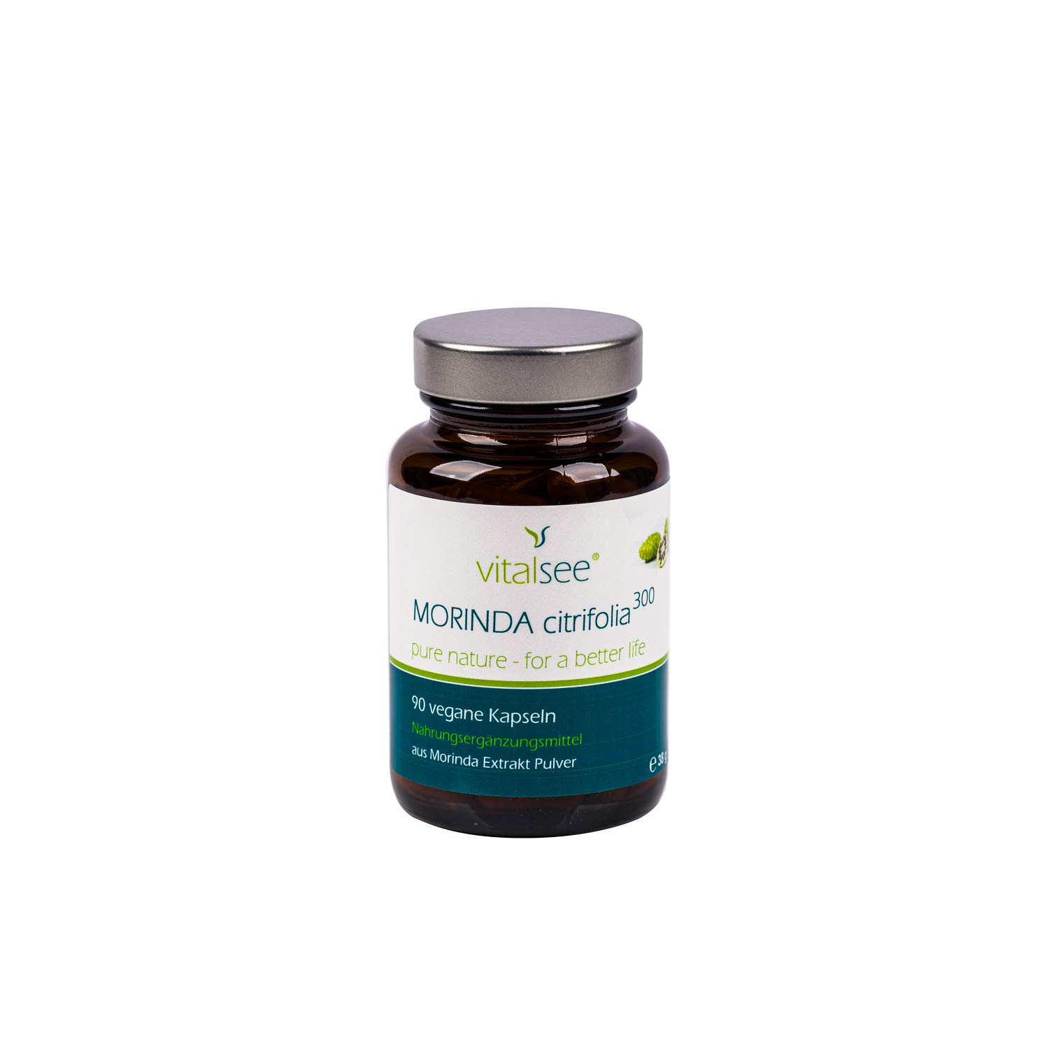Vitalsee Morinda citrifolia 300 Extrakt | 90 Kapseln | Antioxidantien & Immunsystem-Unterstützung | Gluten-, Laktose-, & Glukosefrei | Vegan