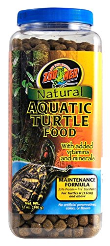 Zoo Med Natürliches Wasserschildkrötenfutter, Pflegeformel (Pellets), 340 ml, 4 Stück