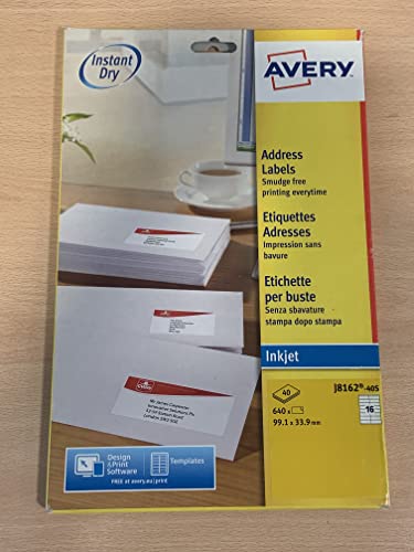 Avery Etiketten für Tintenstrahldrucker 99,1 x 33,9 mm 640 Stück