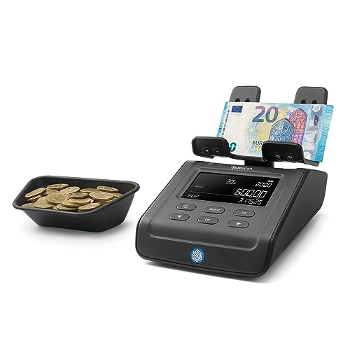 Safescan 6175 Version 2023 - Geldwaage, die den Wert Ihrer Kassenlade in nur einer Minute zählt - Geeignet für Münzen und Banknoten