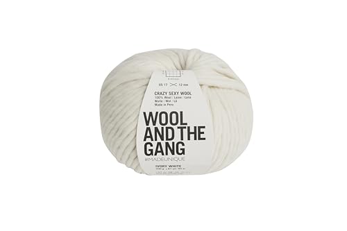 Wool and the Gang Crazy Sexy Wolle, Elfenbeinweiß (044), 200g