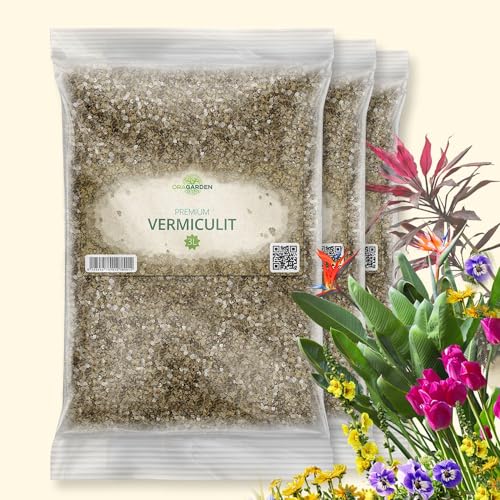 OraGarden Premium Vermiculit für Aussaat Gartenbau Kübelpflanzen Körnung: 0-5 mm (9L)