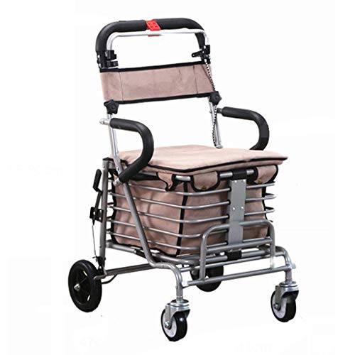 Rollator s Rollator Seniors Lightweight Walking Frame Aid Foldable with Seat and Bag
