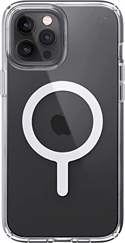 Speck iPhone 12 transparente Hülle – Fallschutz passend für iPhone 12 Pro & iPhone 12 Handys – gebaut für MagSafe – Anti-Vergilbung & Anti-Fade mit zweilagigem schlankem Design 6,1 Zoll – Perfect