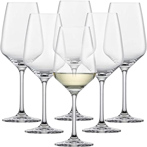 Schott Zwiesel Weißweinglas 12er-Set Taste Glasset Weißweinset Wijnglas NEU 115670 x 2 + Gratis 4er Set EKM Living Edelstahl Trinkhalme