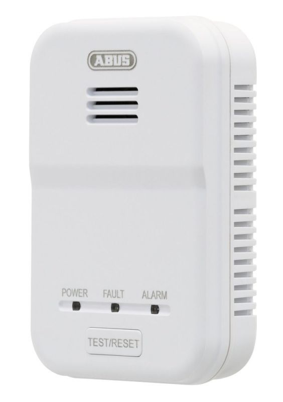 ABUS Gasmelder GWM100ME für Gasthermen - Erdgas (Methan) / Stadtgas - Alarmlautstärke 85 dB -  weiß - 81443