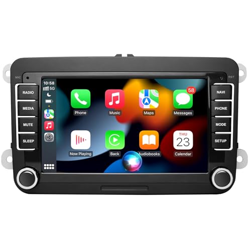 AWESAFE Android Autoradio für VW, Seat, Skofa, Golf, 2 DIN 7 Zoll Touchscreen Radio mit Navigation, unterstützt Bluetooth, Carplay, Mirrorlink, WLAN, USB,FM, 2G+32G