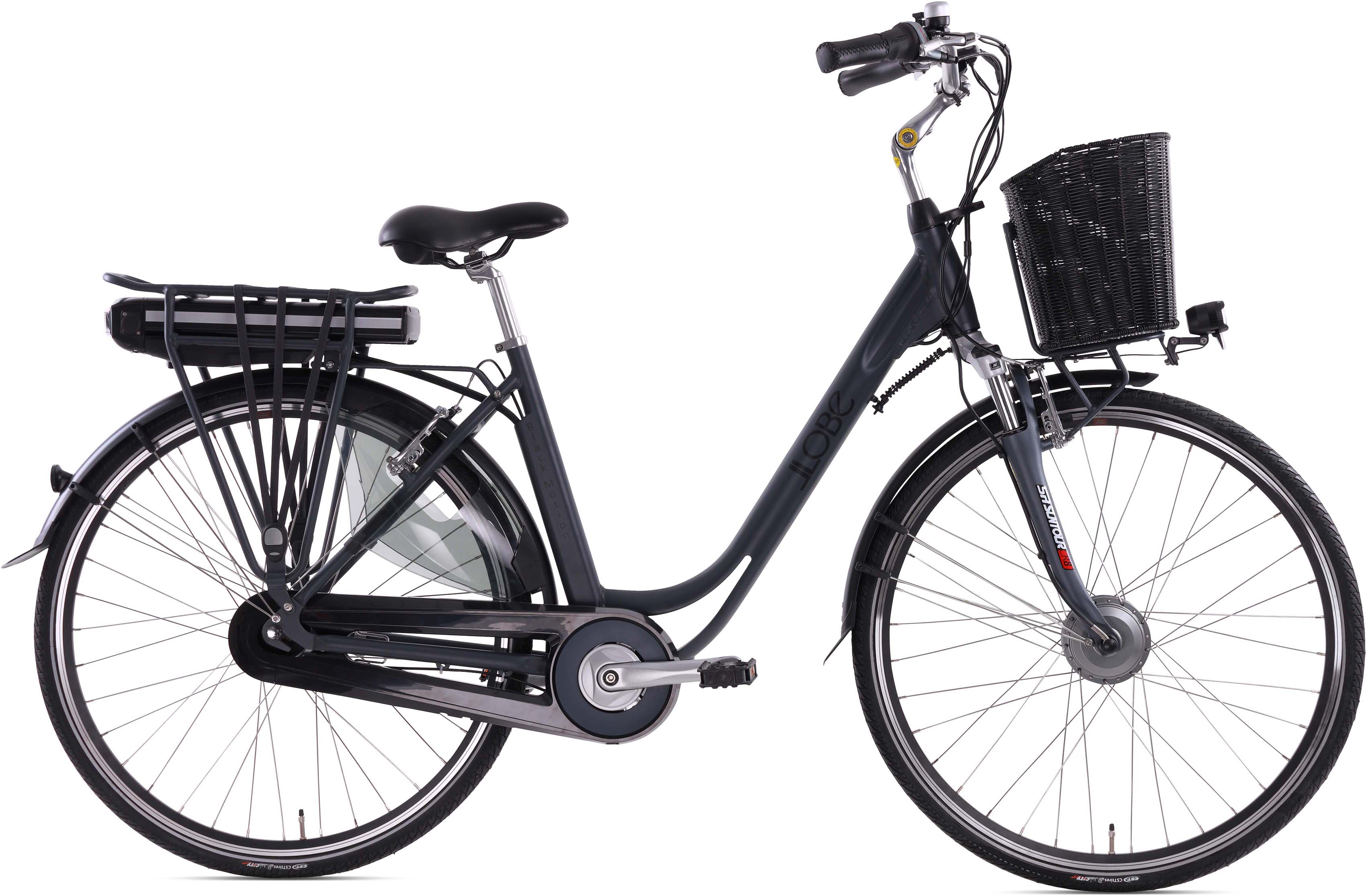 LLobe E-Bike "GreyMotion 3.0, 13Ah", 7 Gang, Shimano, Frontmotor 250 W