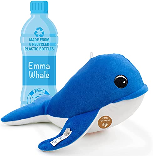 TE-Trend Wal Kuscheltier Emma mit dem Sound der Wale Walfisch Baby Whale Plüschtier Stofftier 30cm aus 6 recycelten Plastikflaschen hergestellt