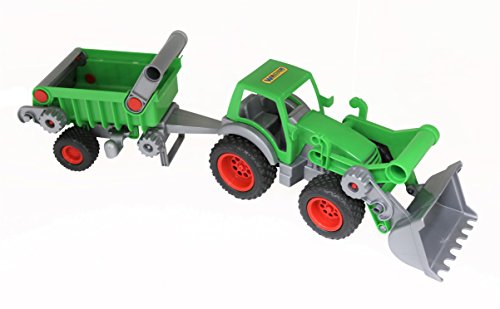 Polesie Wader Quality Toys 8718 Farmer Technic Traktor mit Frontlader und Anhänger