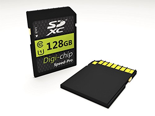 Digi-Chip 128GB Class 10 SD SDXC Speicherkarte für Canon Powershot SX740 HS, SX70 HS, Canon EOS R