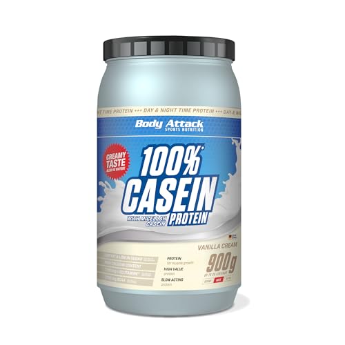 Body Attack 100% Casein Protein Vanilla Cream, 900 g