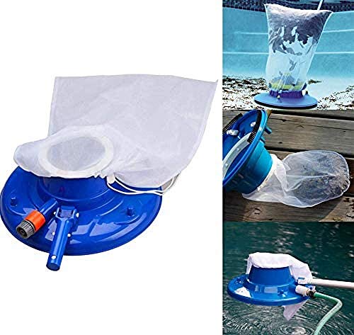 Blattstaubsauger mit Bürsten, Schwenkrädern, ultrafeinem Netzbeutel - Schnellreinigungssaugkopf für oberirdische oder unterirdische Schwimmbäder