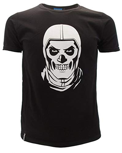 Epic Games, Fortnite-T-Shirt, Originalprodukt, Skull Trooper, schwarz, für Jungen Schwarz Schwarz 7-8 Jahre