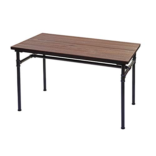 Esstisch HWC-H10b, Tisch Bistrotisch, Metall Ulme Holz Industrial Gastronomie FSC schwarz-braun 120x70cm