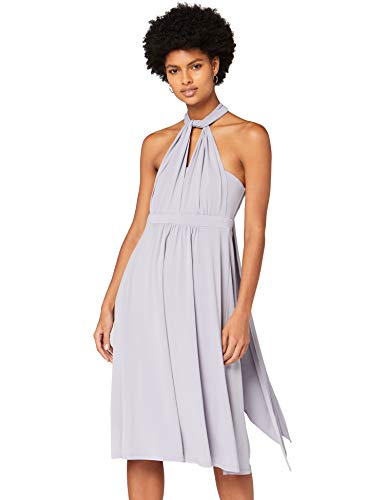 Amazon-Marke: TRUTH & Fable Damen Hochzeitskleid Multiway Midi, Grau (Dapple Grey), 36, Label:S