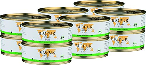 BIOPUR Bio Huhn & Reis für Katzen 12x200g