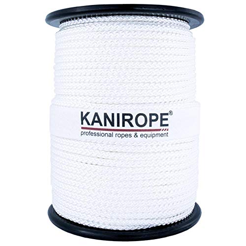 Kanirope® Polyesterseil Seil Polyester POLYBRAID 3mm 100m Weiß geflochten