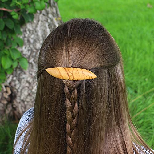 mitienda mit Liebe gemacht Haarspange aus Olivenholz Emilia, Haarschmuck, Accessoire, Handmade, Holz, Spange