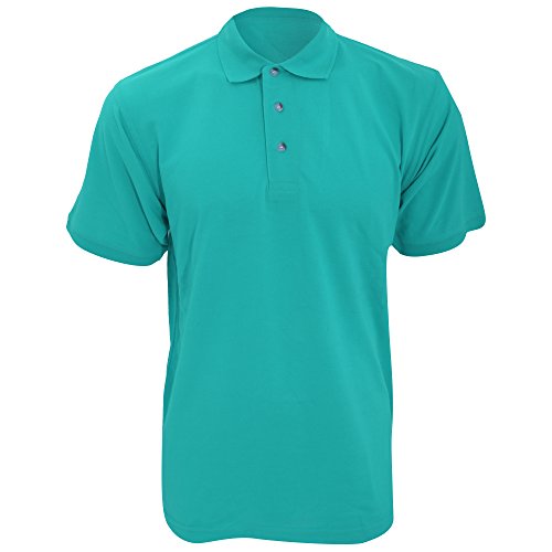 KUSTOM KIT Workwear Herren Polo-Shirt, Kurzarm (3XL) (Türkis)