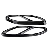 Vobor Auspuffblenden-1 Paar Auspuffblenden schwarz für Mercedes Benz GLC C E-Klasse C207 Coupe 14-17 (Farbe : Black)