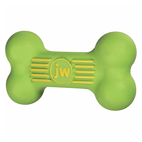 JW Pet (2 Pack) ISqueak Squeaker Dog Puppy Fetch Chew Toy MEDIUM Bone 5.5 inch