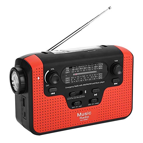 Tragbares Notfallradio, FM/AM/SW Solar-Handkurbelradio TF-Musik Bluetooth-Freisprechanruf Solar-FM-Radio, Unterstützung für TF-Kartenmusik, Unterstützung für Bluetooth-Freisprechanruf(#2)