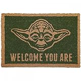 yvolve Star Wars - Yoda - Fußmatte - Offizielles Merchandise | Türmatte aus Kokos und Kunststoff in Schwarz