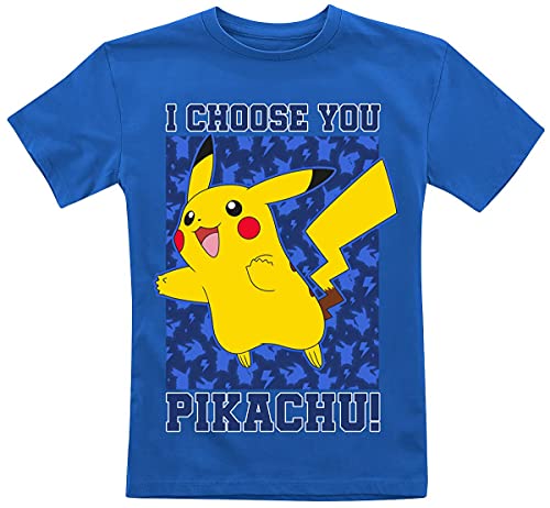 Pokémon Kids - Pikachu I Choose You Unisex T-Shirt blau 110/116