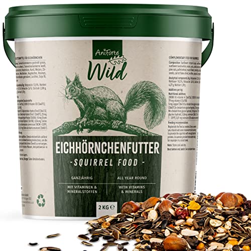 AniForte Wild – Eichhörnchenfutter 2 kg für ganzjährige Fütterung - Reich an Vitaminen & Mineralstoffen, artgerecht & ausgewogen