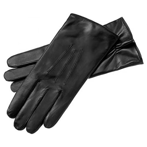 Roeckl Klassik Leder Herrenhandschuhe Winterhandschuhe Fingerhandschuhe (10 1/2 - schwarz)