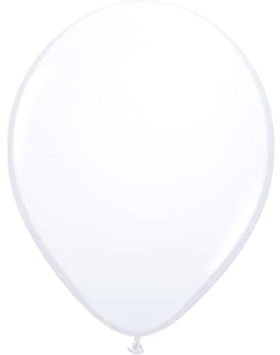 Folat 08113 Weiße Luftballons Metallic 30 cm-100 Stück, 100er Pack