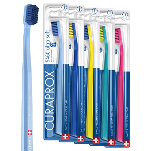CURAPROX CS 5460 Handzahnbürste ultra soft, 2 Stück, (farblich sortiert, Farbe nicht wählbar), sehr weiche Zahnbürste, toothbrush