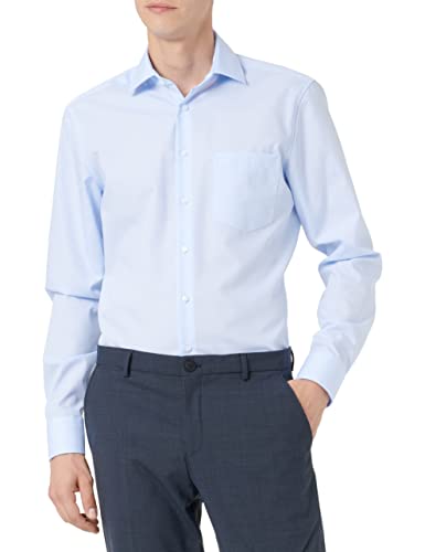 Seidensticker Herren Business Hemd Modern Fit - Bügelfreies Hemd mit geradem Schnitt, Kent-Kragen & Brusttasche - Langarm - 100% Baumwolle