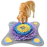 Lucky Sign Schnüffelteppich für Hunde Intelligenzspielzeug Trainingsmatte für Haustier Hunde Katzen mit 4 Stück Saugnapf, 64x64cm