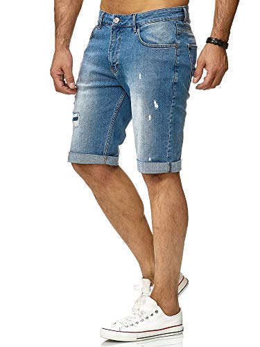 Redbridge Herren Denim Shorts Basic Destroyed Jeansshort Kurze Hose Freizeit Jeans