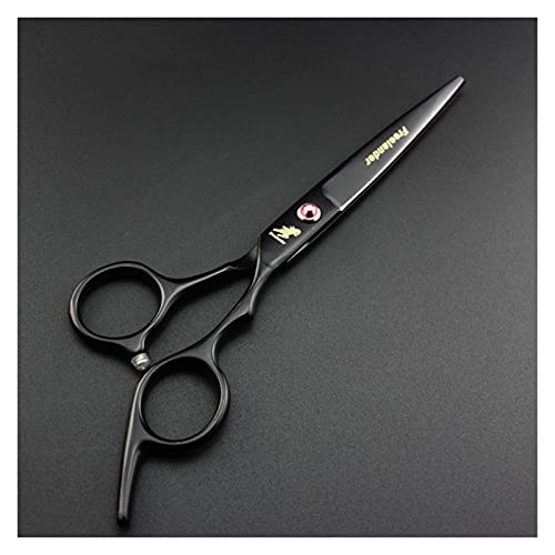 Haarschneidscheren 6,0-Zoll-schwarze professionelle Friseur-Friseur-Schere, Haarschneider, große Scheren und dünnerte Schere (Color : Cutting scissors)