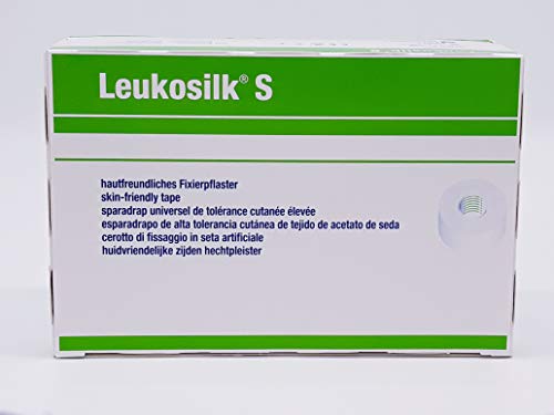LEUKOSILK S 2,5 cmx9,2 m, 12 Stück, Klinikpackung, Fixierpflaster ohne Schutzring