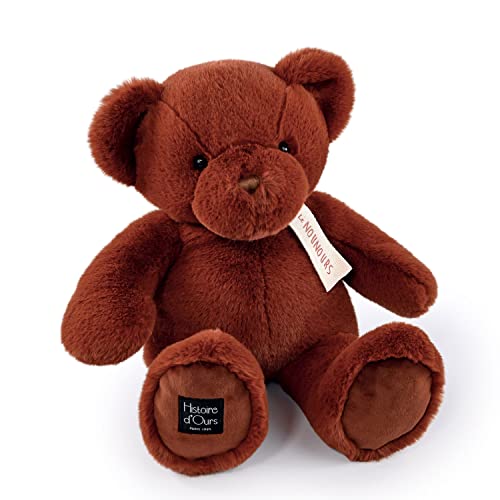 Histoire d'ours - Le Teddybär, Zimt, 40 cm, Braun – 40 cm – Geschenk zur Geburt – HO3236