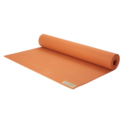 JadeYoga Harmony rutschfeste Naturkautschuk Yogamatte (5mm, 173cm) orange