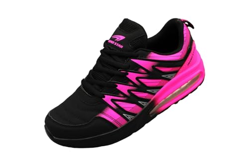 Bootsland 972 Neon Luftpolster Turnschuhe Sneaker Sportschuhe Damen, Schuhgröße:36