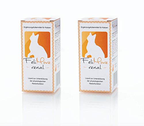 FeliMove Doppelpack renal (2 x 60 ml) Ergänzungsfuttermittel für Katzen zur Versorgung der Niere bei Nierenproblemen