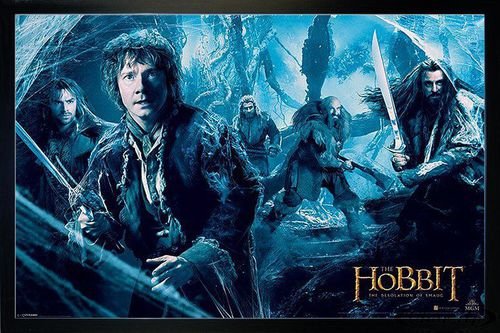 Close Up The Hobbit Poster Teaser The Desolation of Smaug (96,5x66 cm) gerahmt in: Rahmen schwarz