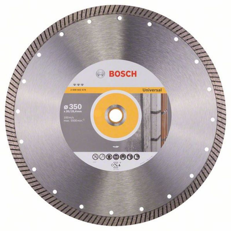 Bosch Diamanttrennscheibe Best for Universal Turbo, 350 x 20,00/25,40 x 3,2 x 12 mm 2608602678
