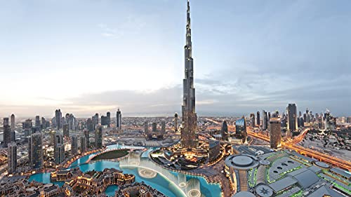 Puzzle für Erwachsene Wolkenkratzer Burj Khalifa Skyline Dubai 1000 Teile Holzpuzzle 50x70CM