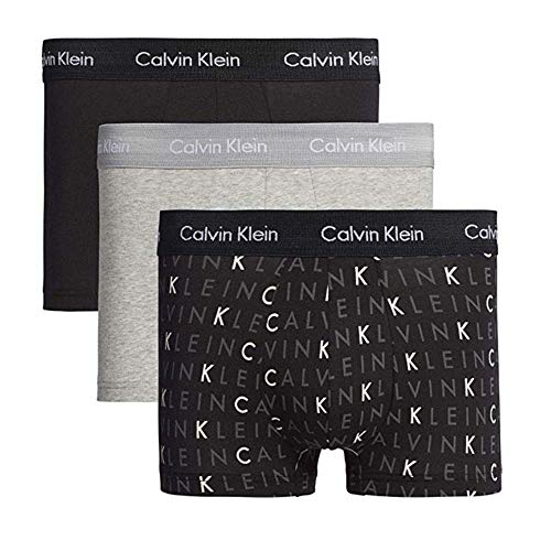 Calvin Klein Herren 3er Pack Low Rise Trunks, Mehrfarbig, L