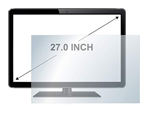 upscreen Schutzfolie für 27 Zoll Flachbildschirme (598 x 336 mm, 16:9) - Kristallklar, Kratzschutz, Anti-Fingerprint
